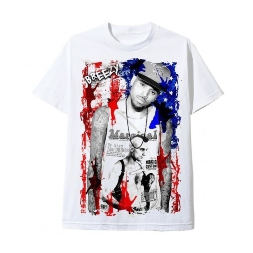 Tshirt Chris Brown Usa Flag Sur Magic Unisex Tshirt Gift For Fan